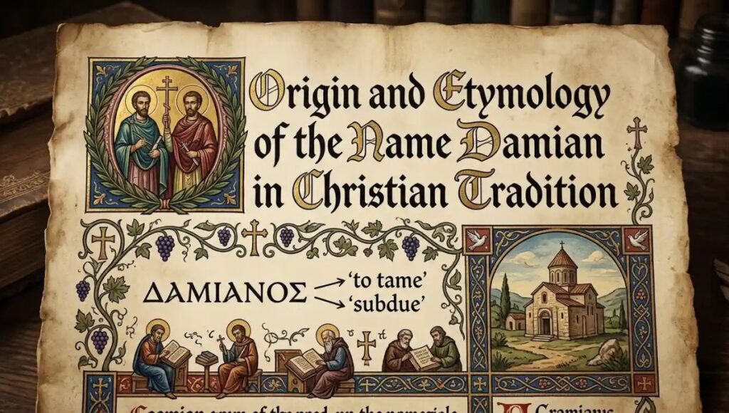 Origin and Etymology of the Name Damian in Christian Tradition