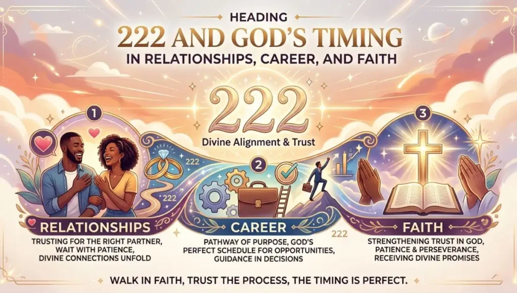 222 and God's Timing in Relationships, Career, and Faith