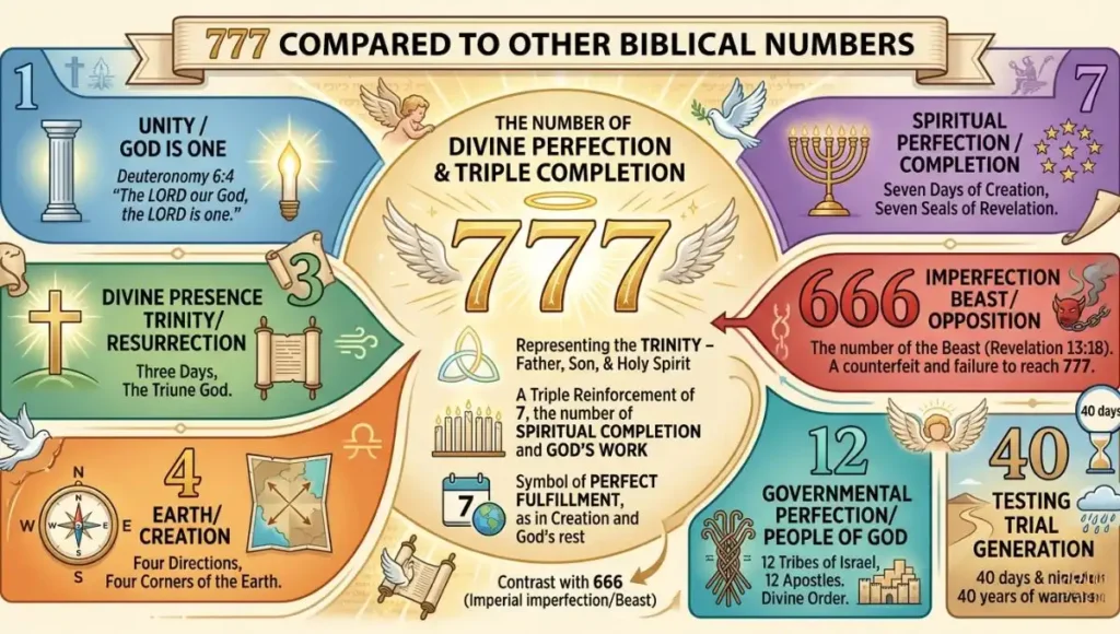 777 Compared to Other Biblical Numbers