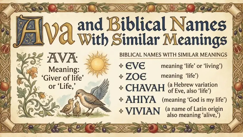 Ava and Biblical Names With Similar Meanings