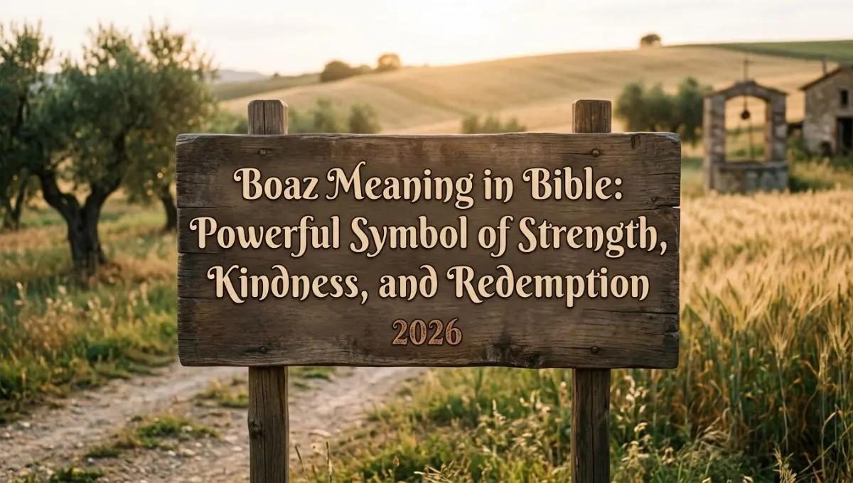Boaz Meaning in Bible: Powerful Symbol of Strength, Kindness, and Redemption 2026