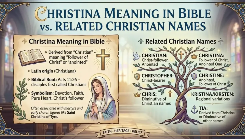 Christina Meaning in Bible vs. Related Christian Names