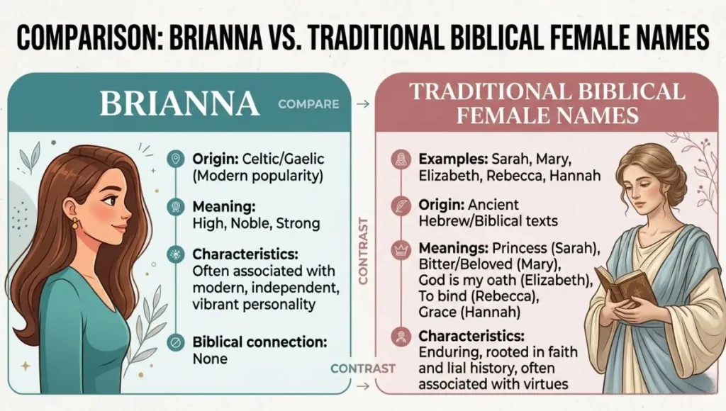 Comparison: Brianna vs. Traditional Biblical Female Names