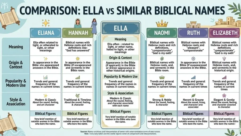 Comparison: Ella vs Similar Biblical Names