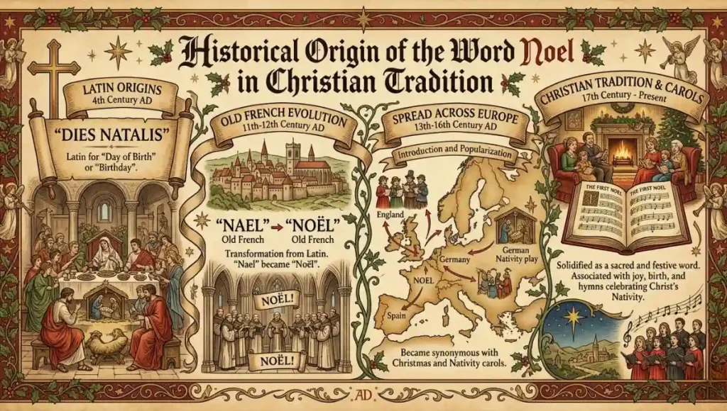 Historical Origin of the Word Noel in Christian Tradition
