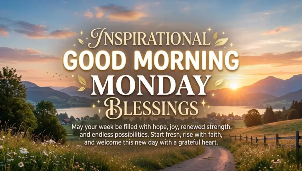 Inspirational Good Morning Monday Blessings