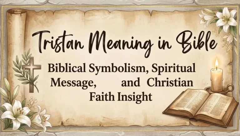 Tristan Meaning in Bible: Biblical Symbolism, Spiritual Message, and Christian Faith Insight