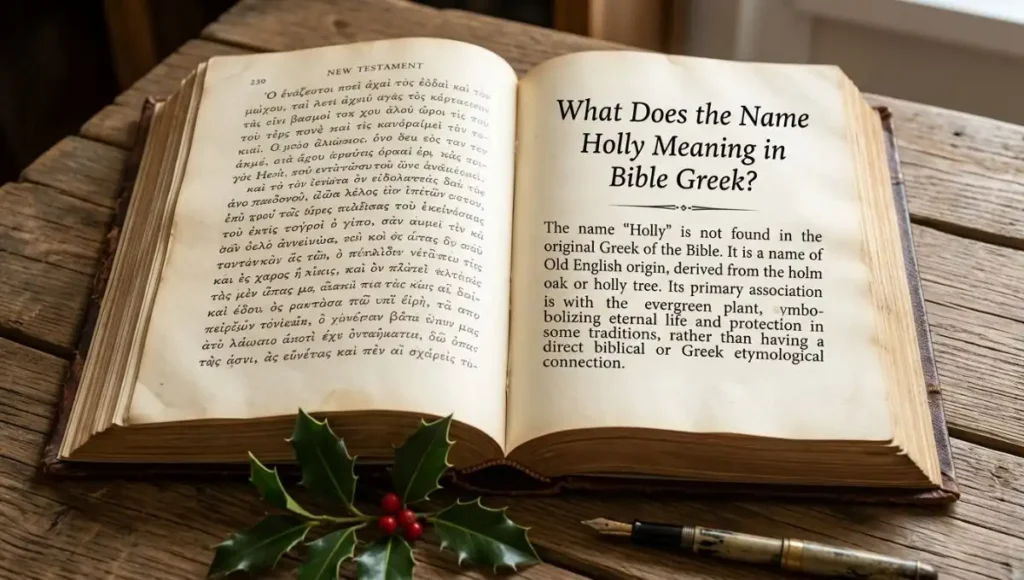 What Does the Name Holly Meaning in Bible Greek?