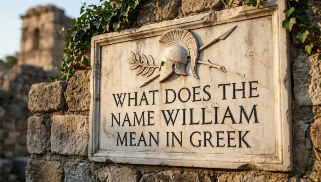 What Does the Name William Mean in Greek