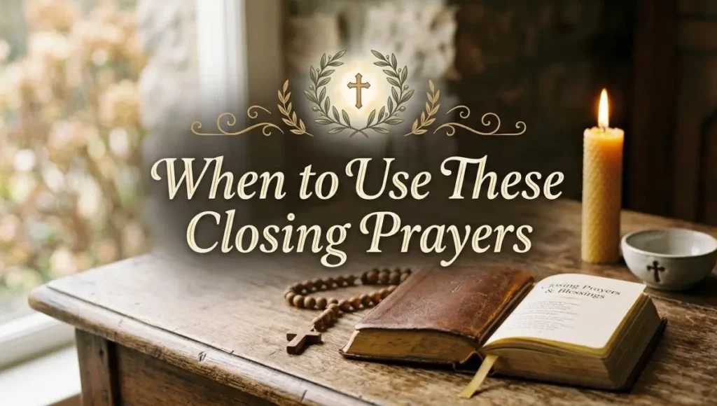 When to Use These Closing Prayers