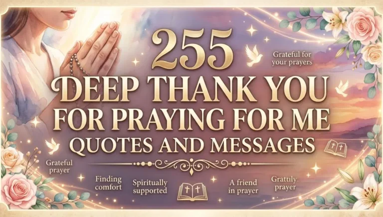 255 Deep Thank You For Praying For Me Quotes And Messages