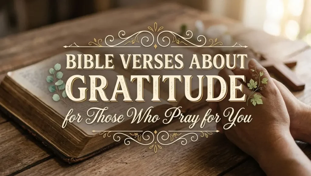 Bible Verses About Gratitude for Those Who Pray for You