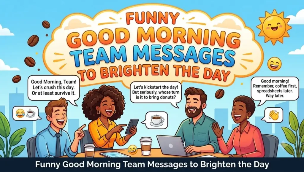 Funny Good Morning Team Messages to Brighten the Day
