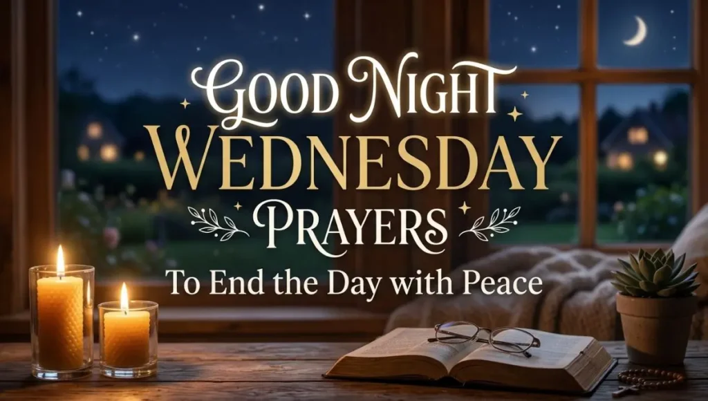 Good Night Wednesday Prayers to End the Day with Peace