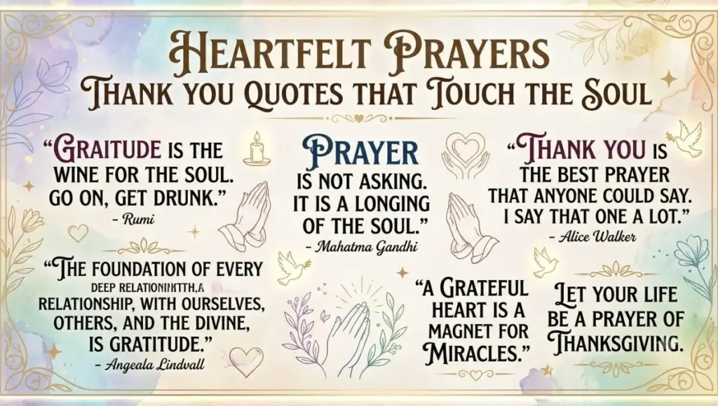 Heartfelt Prayers Thank You Quotes That Touch the Soul