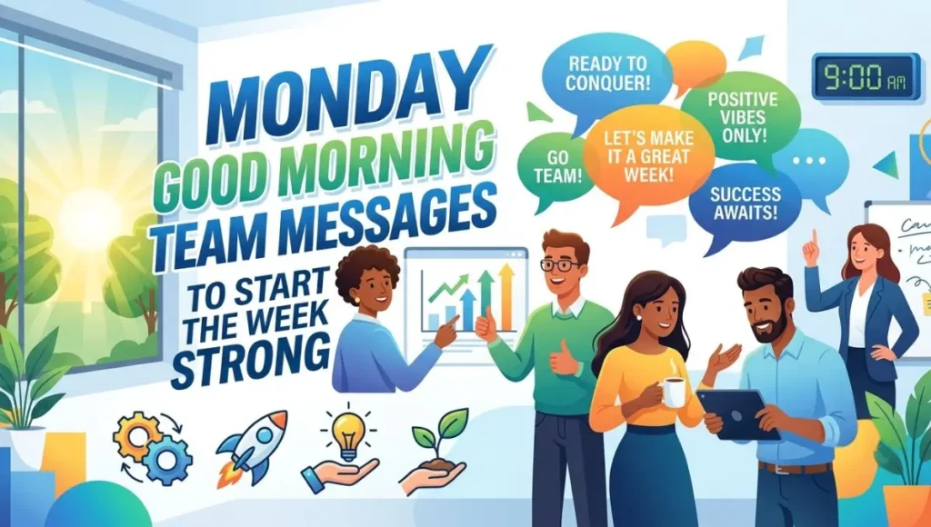 Monday Good Morning Team Messages to Start the Week Strong