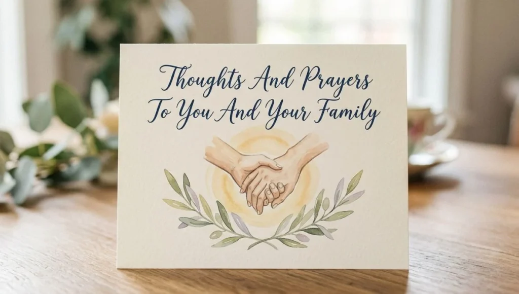 Thoughts And Prayers To You And Your Family