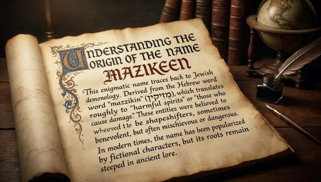 Understanding the Origin of the Name Mazikeen