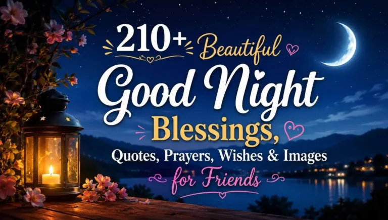 210+ Beautiful Good Night Blessings, Quotes, Prayers, Wishes & Images for Friends