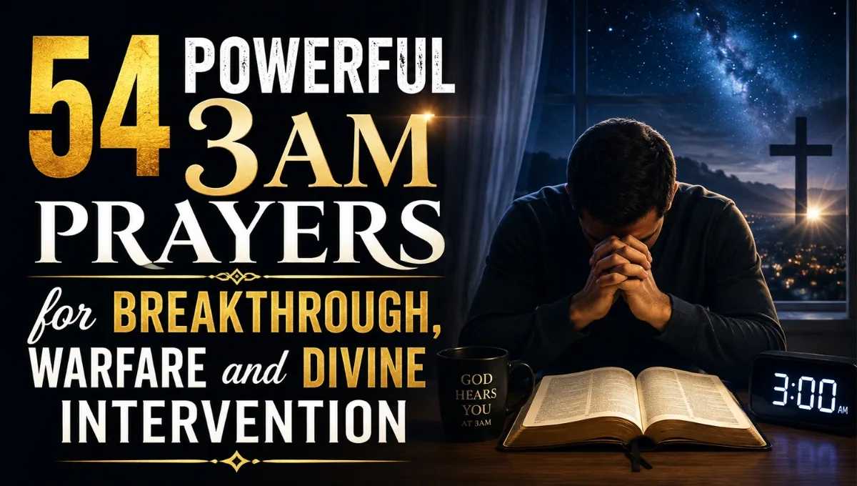 54 Powerful 3AM Prayers for Breakthrough, Warfare and Divine Intervention