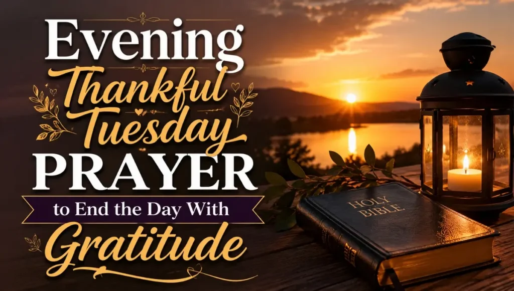 Evening Thankful Tuesday Prayer to End the Day With Gratitude