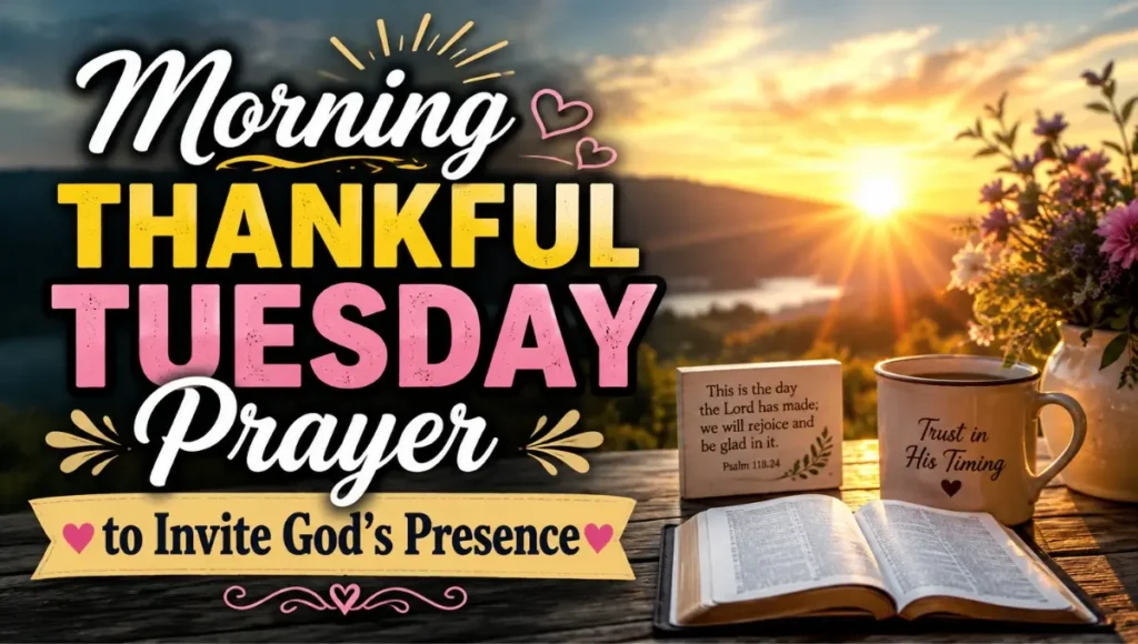 Morning Thankful Tuesday Prayer to Invite God's Presence