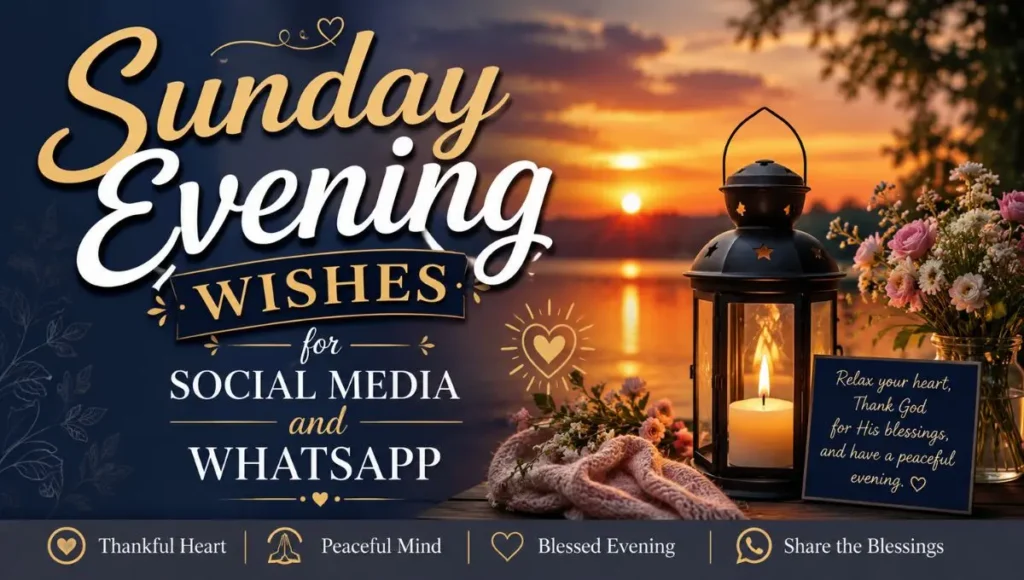 Sunday Evening Wishes for Social Media and WhatsApp