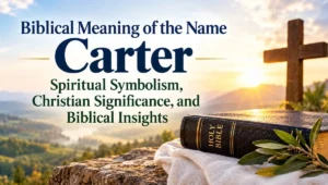 Biblical Meaning of the Name Carter: Spiritual Symbolism, Christian Significance, and Biblical Insights