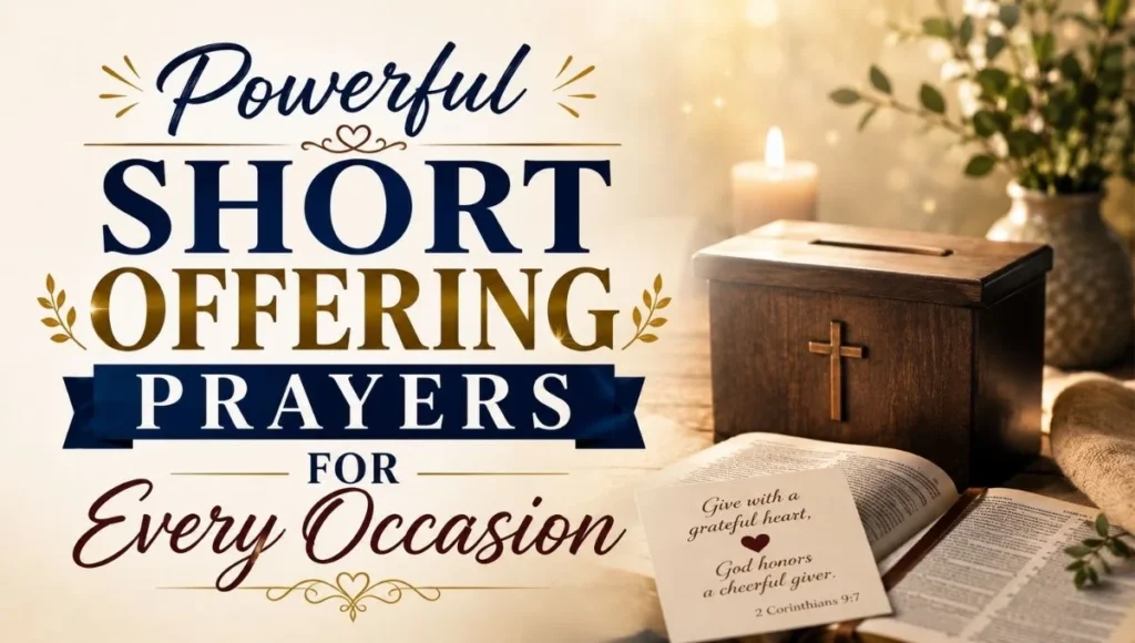 Powerful Short Offering Prayers for Every Occasion