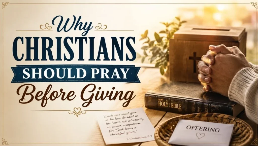 Why Christians Should Pray Before Giving